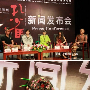 杨丽萍《孔雀》厦门发布会民族风造型