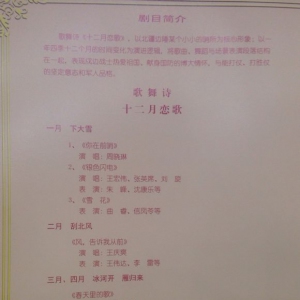 总政歌舞团大型歌舞诗《十二月恋歌》中国剧院演出剧照